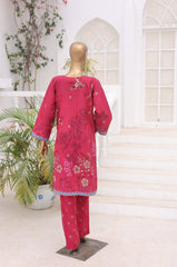 Oswah By Suntex Stitched 2 Piece Co Ords Printed Lawn Suit-Magenta