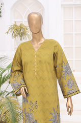 Oswah By Suntex Stitched 2 Piece Co Ords Printed Lawn Suit-Mustard