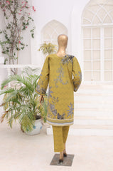 Oswah By Suntex Stitched 2 Piece Co Ords Printed Lawn Suit-Mustard