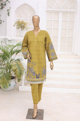 Oswah By Suntex Stitched 2 Piece Co Ords Printed Lawn Suit-Mustard