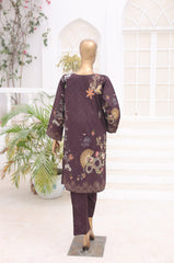 Oswah By Suntex Stitched 2 Piece Co Ords Printed Lawn Suit-Plum
