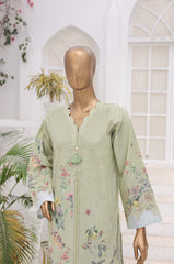 Oswah By Suntex Stitched 2 Piece Co Ords Printed Lawn Suit-Sage Green