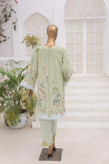 Oswah By Suntex Stitched 2 Piece Co Ords Printed Lawn Suit-Sage Green