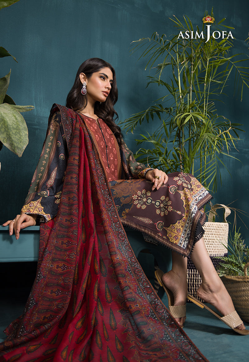 Asim Jofa Gul Rung Pret Collection Ajgr-17 Printed Swiss Lawn 3 Pcs