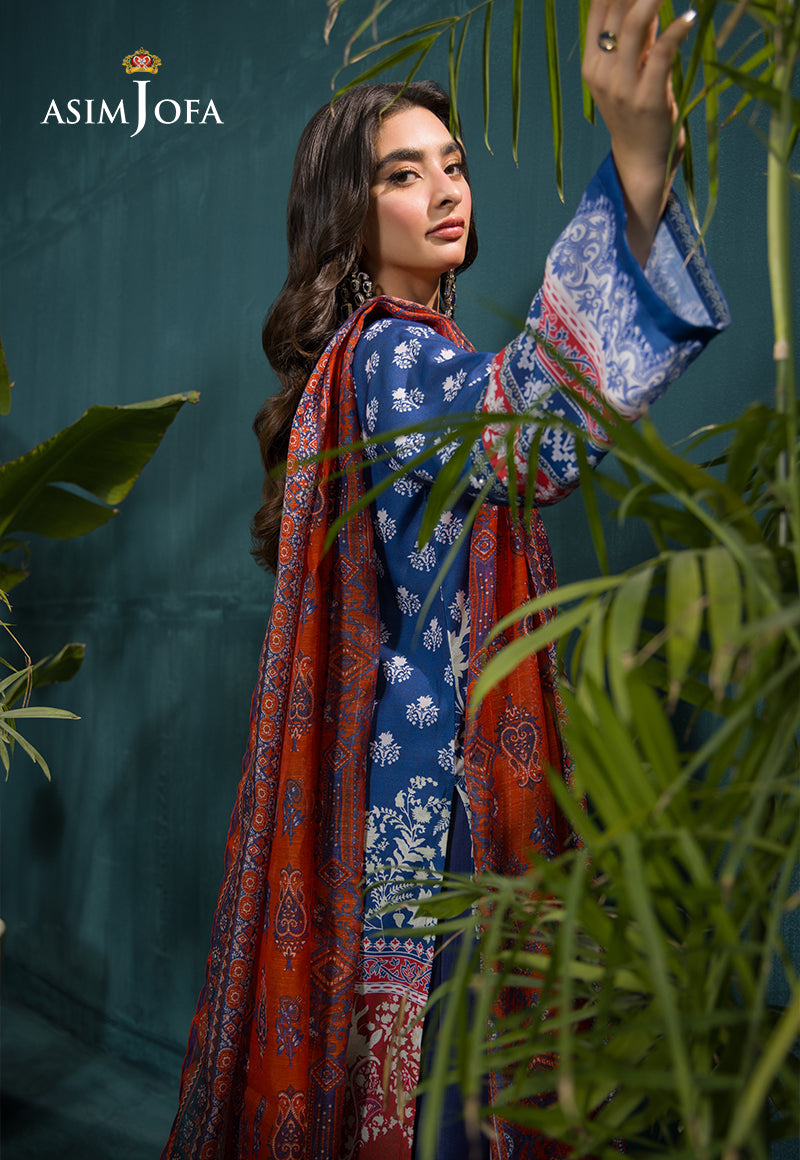 Asim Jofa Gul Rung Pret Collection Ajgr-15 Embroidered Swiss Lawn 3 Pcs