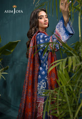 Asim Jofa Gul Rung Pret Collection Ajgr-15 Embroidered Swiss Lawn 3 Pcs