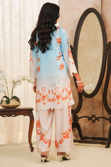 Hazel By Aizal Stitched Co Ords Slub Linen Winter Vol-02 Collection'2025-AHZL-02-Sky