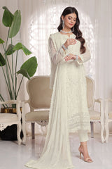 Myra By Soghat Stitched 3 Piece Luxury Emb Chiffon Collection'2025-Myra-02-Off White