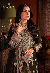 Asim Jofa Makhmal - Wedding Velvet Ajmm-05 Embroidered Velvet 3 Pcs