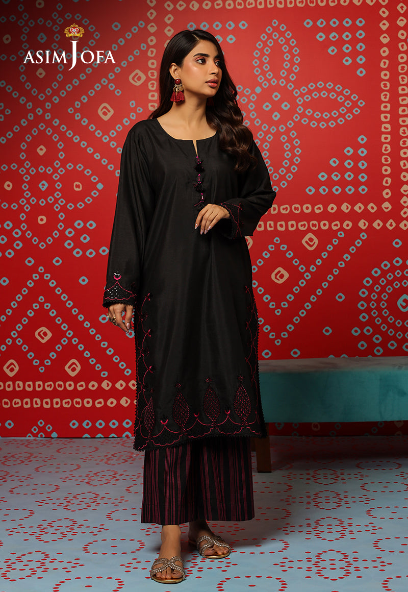 Asim Jofa Tara Sitara Ajtm-05 - 2 Pcs Embroidered Raw Silk 2 Pcs