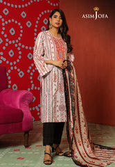 Asim Jofa Tara Sitara Ajtm-09 - 2 Pcs Printed Georgette Silk 2 Pcs