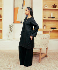 Vasl Pre Winter By Kross Kulture Stitched 2PC - Embroidered Cambric Suit Suit-0001728-SML-BLK