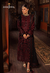 Asim Jofa Designers Limited Edition Ajmmd-12 Embroidered Velvet 3 Pcs
