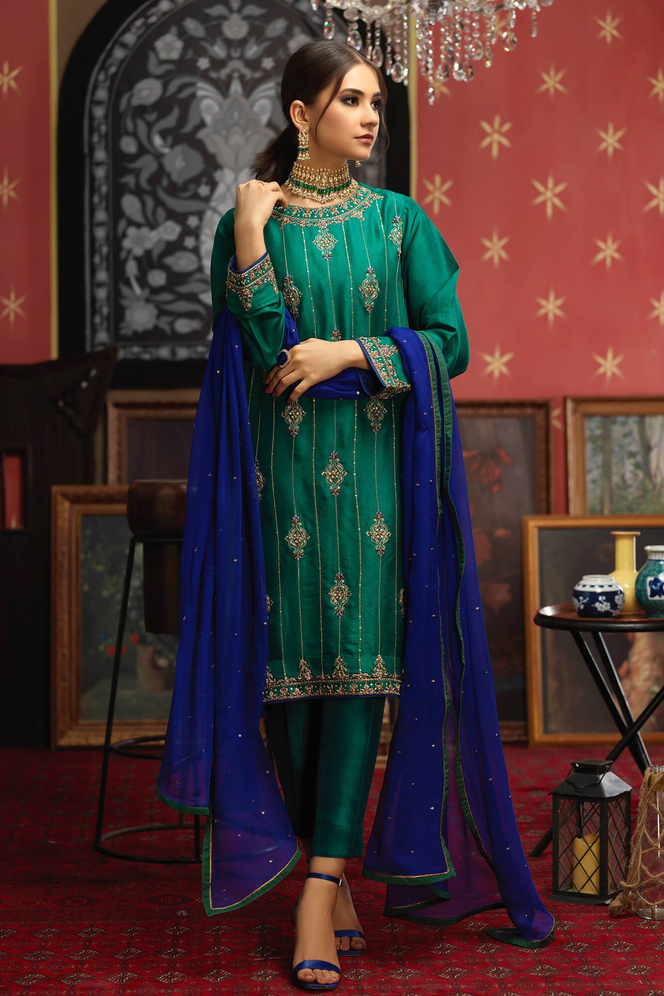 Arzish By Zaaviay Stitched Baria (Three Piece)