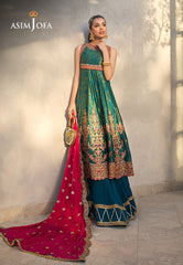 Asim Jofa Limited Edition Vol-1 2021 Ajle-03 Embroidered Cotton Net-Silk 3 Pcs