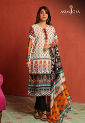Asim Jofa Tara Sitara Ajtm-08 - 2 Pcs Printed Georgette Silk 2 Pcs