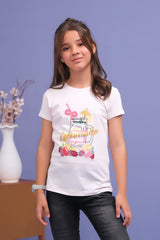 Sprinkles Stitched 1 Piece Summer Shirts Kids Collection'2025-Baby Pink Lemonade Print Tee
