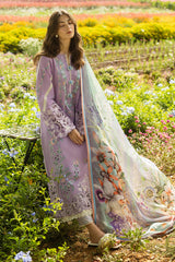 The Secret Garden Hemline By Mushq Unstitched 3 Piece Summer Suit-03-A-Pixies Blossom