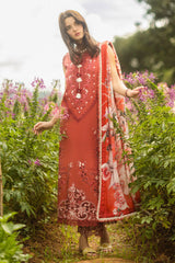 The Secret Garden Hemline By Mushq Unstitched 3 Piece Summer Collection'2025-03-B-Dewdrop Garden