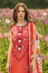 The Secret Garden Hemline By Mushq Unstitched 3 Piece Summer Collection'2025-03-B-Dewdrop Garden