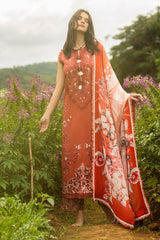 The Secret Garden Hemline By Mushq Unstitched 3 Piece Summer Collection'2025-03-B-Dewdrop Garden