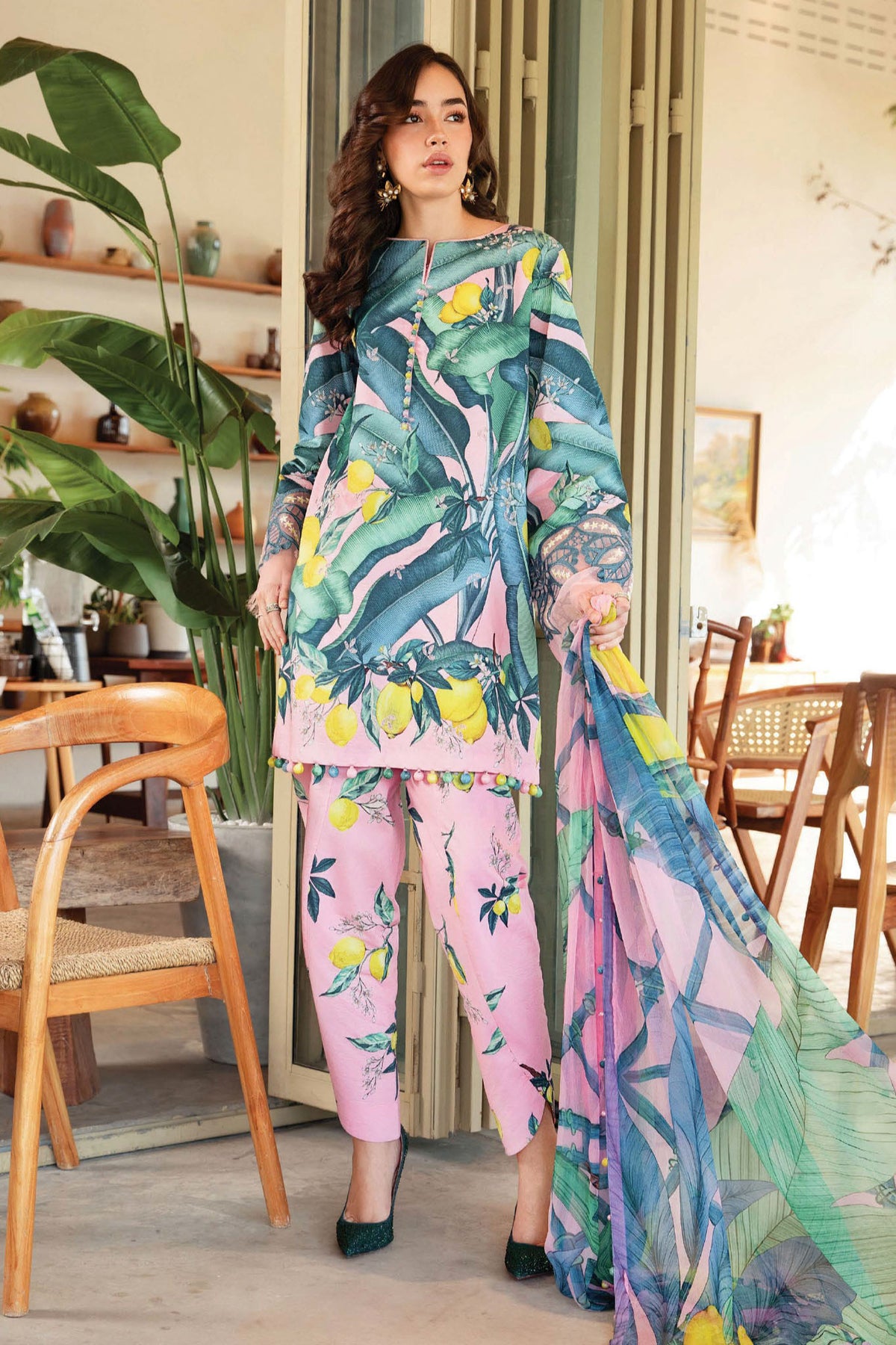 M.Prints By Maria B Unstitched 3 Piece Spring Summer Collection'2025-03-B