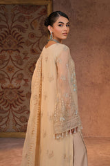 Lamisah Zebaish by Lavish Unstitched 3 Piece Luxury Chiffon Collection'2024-03-Beige