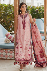 Wes By Farah Talib Aziz Unstitched 3 Piece Luxury Summer Collection-03-Priscilla Tea Pink