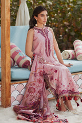 Wes By Farah Talib Aziz Unstitched 3 Piece Luxury Summer Collection-03-Priscilla Tea Pink