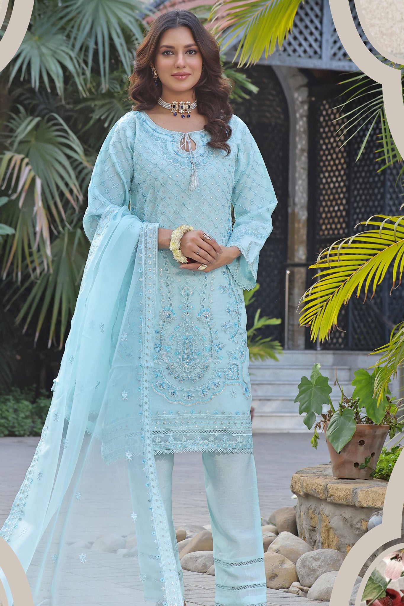 Kahani By Guzel Stitched 3 Piece Festive Formals Organza Collection'2024-03-Qissa