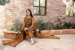 Kuch Khas By Flossie Unstitched 3 Piece Formals Collection'2025-Sudan Brown