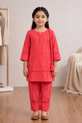 Aroob Stiched 2 Piece Elegant Fit Solids Suit-D-0300-RED
