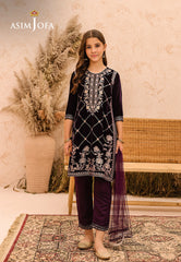 Asim Jofa Velvet Kids Pret Ajkv-08 Embroidered Velvet 3 Pcs