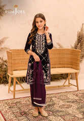 Asim Jofa Velvet Kids Pret Ajkv-08 Embroidered Velvet 3 Pcs