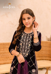 Asim Jofa Velvet Kids Pret Ajkv-08 Embroidered Velvet 3 Pcs