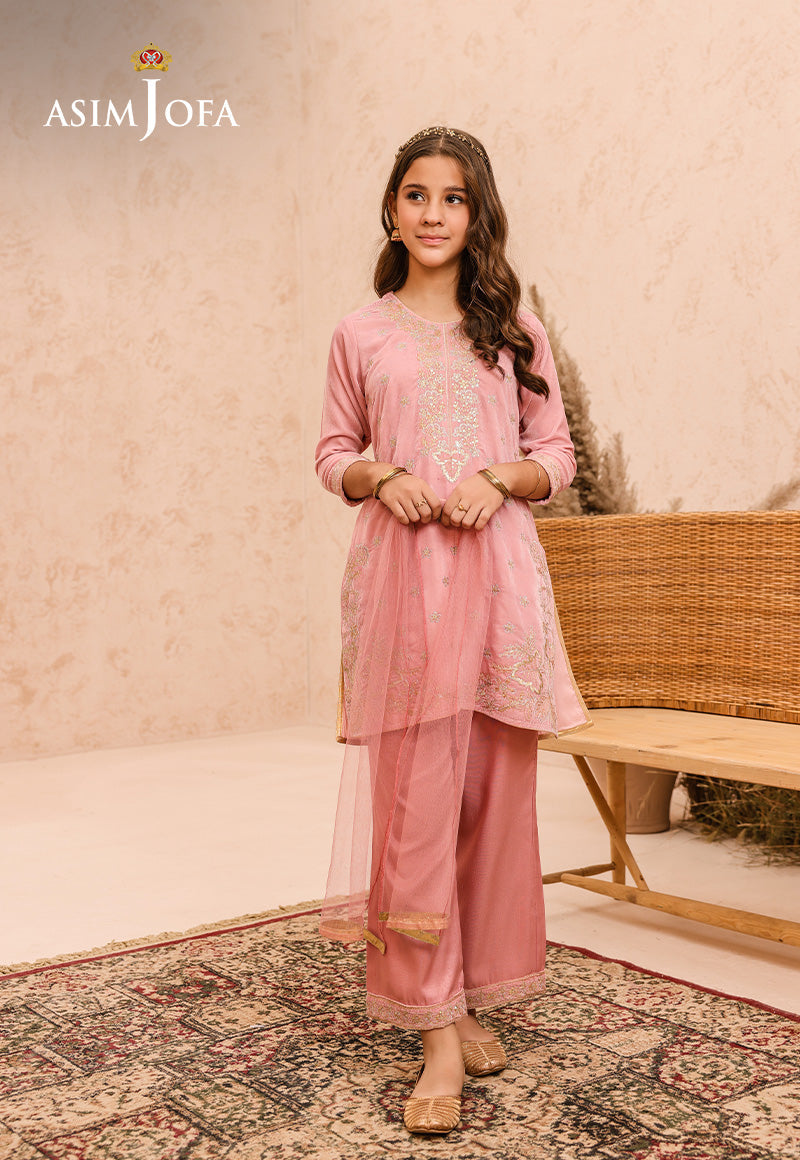 Asim Jofa Velvet Kids Pret Ajkv-09 Embroidered Velvet 3 Pcs