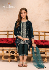 Asim Jofa Velvet Kids Pret Ajkv-07 Embroidered Velvet 3 Pcs