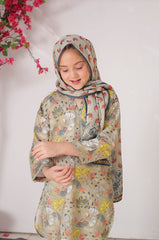 Suntex Stitched 3 Piece Lawn Kids Suit- Fawn - SHIRT - PRINTED