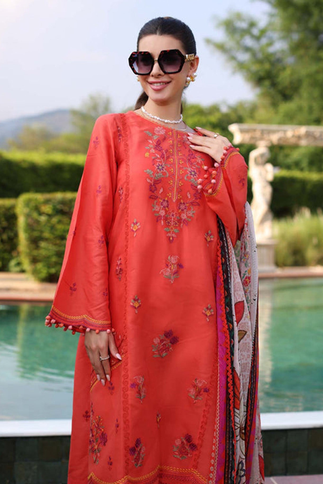 Eid Luxe Printkari By Noor Saadia Asad Unstitched 3 Piece Emb Lawn Collection'2024-D-03