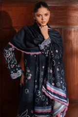 Meline By Farasha Unstitched 3 Piece Premium Viscose Collection'2025-03-Night Oak