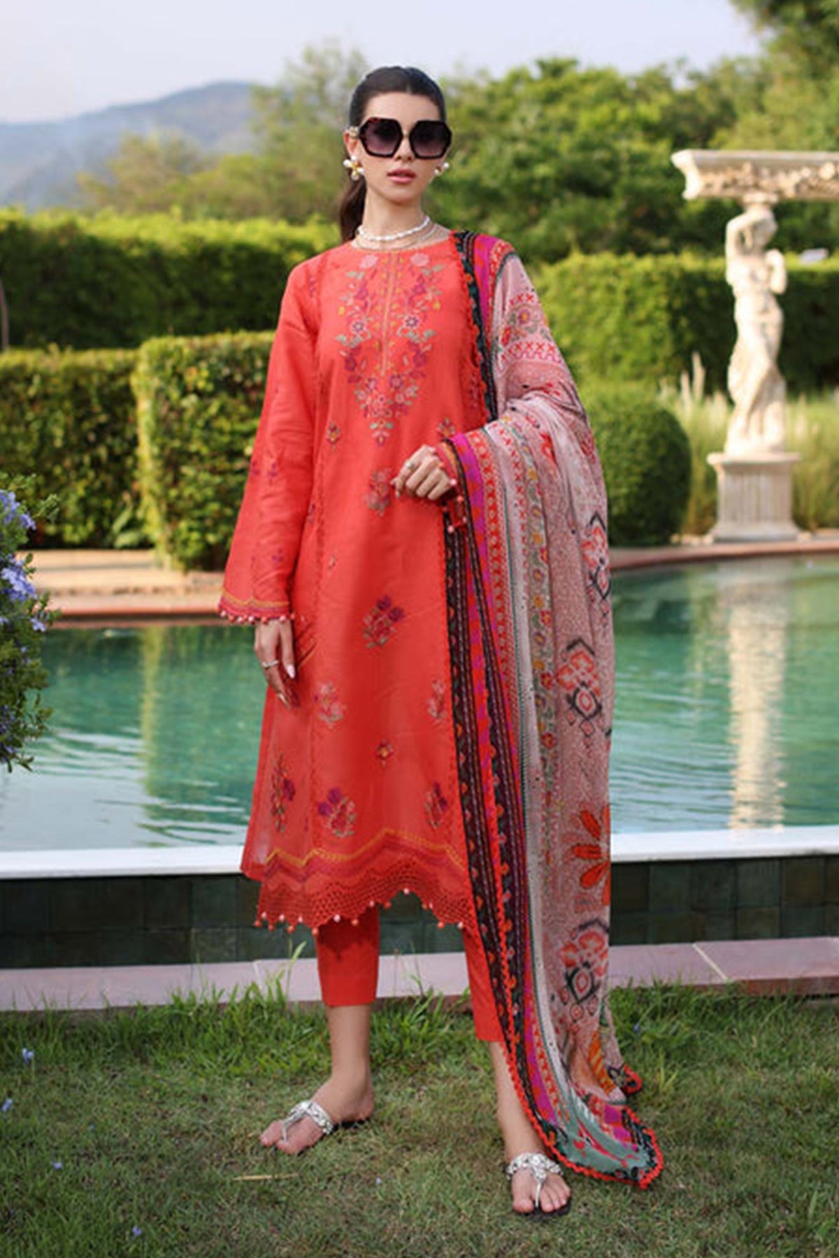 Eid Luxe Printkari By Noor Saadia Asad Unstitched 3 Piece Emb Lawn Collection'2024-D-03