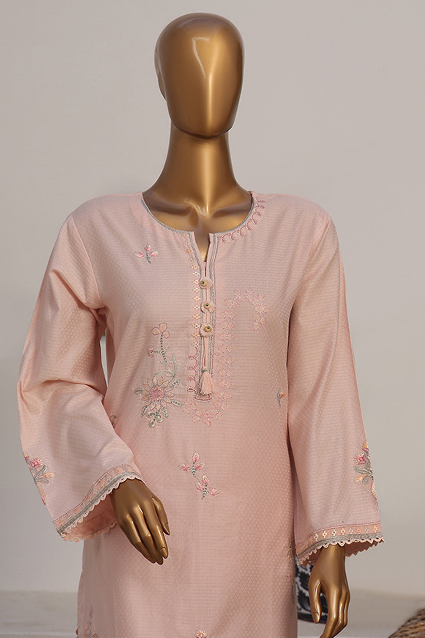 Sada Bahar Stitched 2 Piece Co Ords Emb Jacquard Vol-05 Collection'2024-D-03-Pink