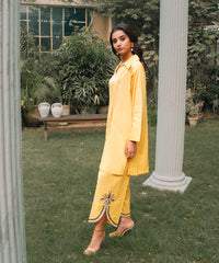 Rozmara By Kross Kulture Stitched 2PC - Khaddar Solid Suit Collection'2025-0001257-XSM-YEL
