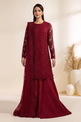 Meraki By Zarif Unstitched 3 Piece Luxury Formals Chiffon Edit Suit-ZR-MEK-03-ADAAB