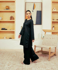 Vasl Pre Winter By Kross Kulture Stitched 2PC - Embroidered Cambric Suit Suit-0001728-SML-BLK