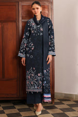 Meline By Farasha Unstitched 3 Piece Premium Viscose Collection'2025-03-Night Oak