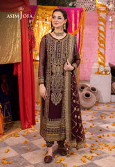 Asim Jofa Dastaan Ajda-21 Embroidered Chiffon 3 Pcs