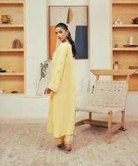 Vasl Pre Winter By Kross Kulture Stitched 2PC - Embroidered Self Textured Suit Suit-0001717-SML-YEL
