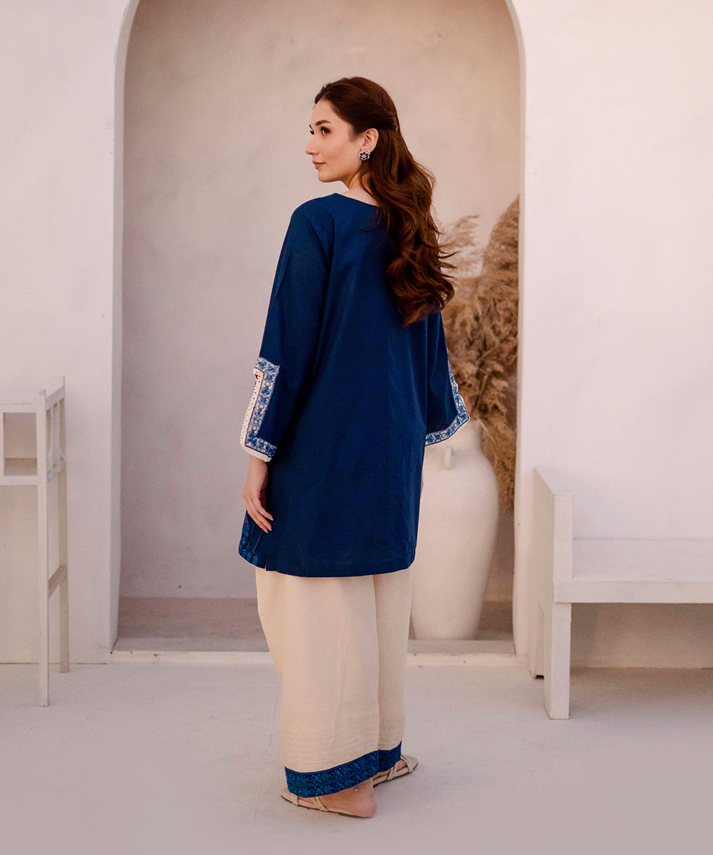 Dastoor By Kross Kulture Stitched 2Pc - Cottom Emb Suit