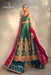 Asim Jofa Limited Edition Vol-1 2021 Ajle-03 Embroidered Cotton Net-Silk 3 Pcs